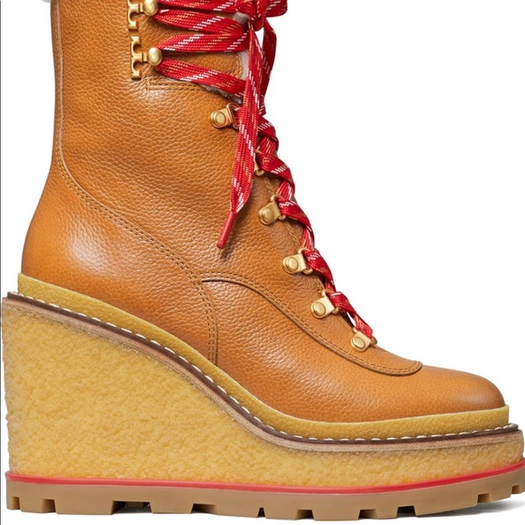 Tory Burch Hiker Wedge Shearling BootieW/box - Picture 2 of 9